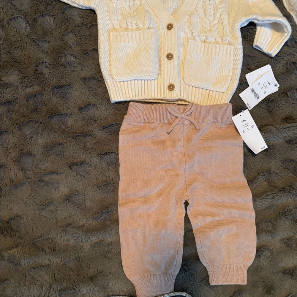 Greyson Cream and Tan Kids Matching Set